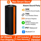 Xiaomi Sound Party, 50W Portable Bluetooth Speaker, Harman AudioEFX TWS Mode 26h Playtime, Smart Connectivity Wireless Speaker