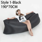 Outdoor Portable Inflatable Sofa Beach Lazy Air Sofa Folding Sleeping Bag Oxford Cloth Camping Furniture 190x70cm