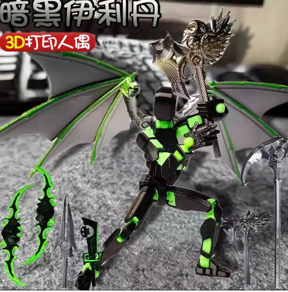 T13 Action Figure 3D Printed Multi-Jointed Movable Titan 13 Lucky Dummy Nova Robot Action Figure Desktop Assembly Completed Gift