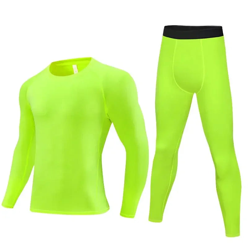 Kids' Sports Compression Set - Quick-Dry Breathable Activewear for Boys & Girls, Stretchy Running Outfit