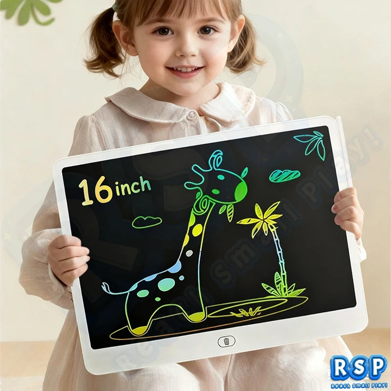 16 Inch Big LCD Writing Board 10 Inch Drawing tablet Kids Writing Painting Children Educational Toys for 3-12 Years Girls Boys