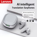 Lenovo AI Intelligent Translation Bluetooth Headset Support Multi-Language Wireless Earphone In-Ear Business Headphones With APP