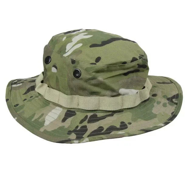 Multicam Tactical Fisherman Hats Foldable Outdoors Sniper Camouflage Fishing Cap Outdoor UV Sunscreen Panama Hunting Bucket Hat