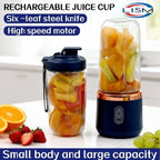 400ML Portable Electric Juicer 2 Cup Home Mini Multifunctional Wireless Blender USB Rechargeable Small Juice Cup Mixer Machine