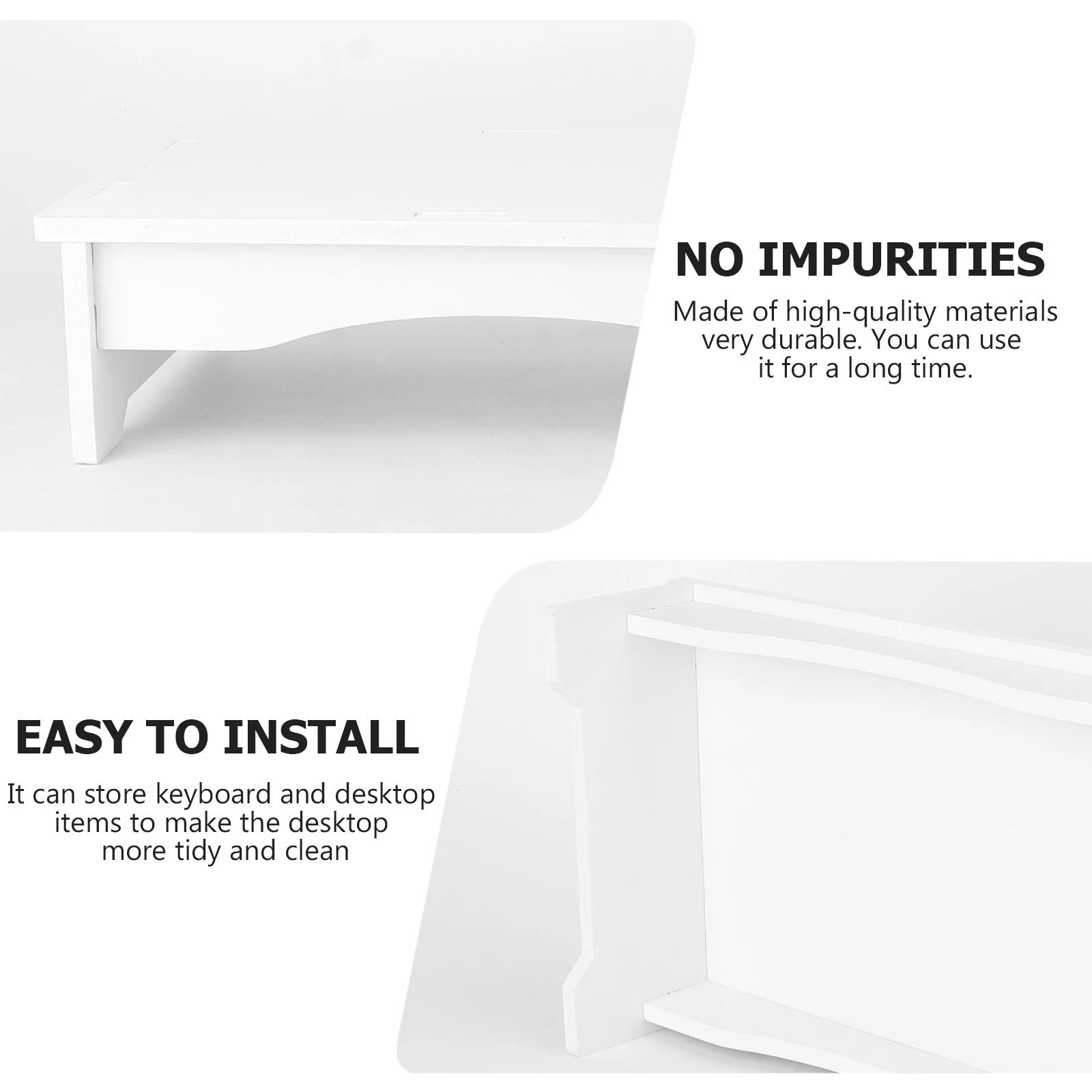 Plastic Monitor Stand Desktop Rack Computer Screen Elevated Shelf Heightening Bracket Durable Smooth Suitable Decor Styles Long