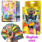 60-100Pcs New English French Spanish Pokemon Cards GX MEGA EX TAG TEAM Vstar Game Battle Card Hot Sale Collection Card Kids Gift