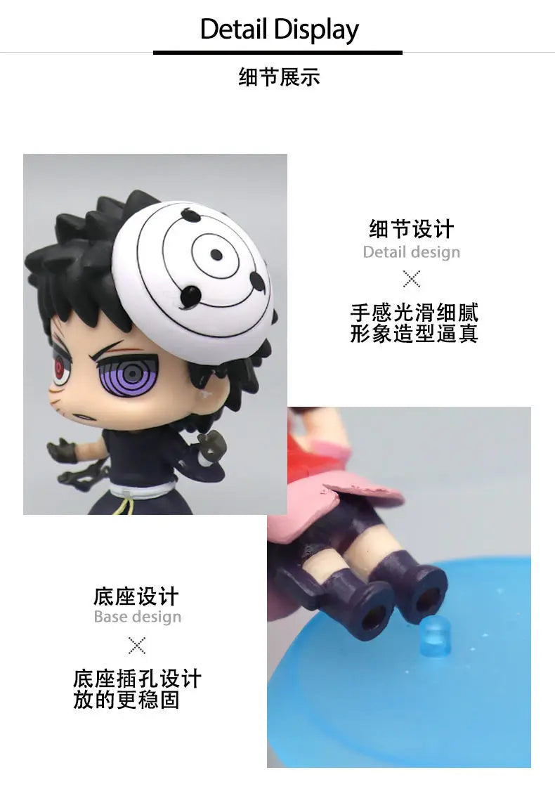 Anime Naruto Action Figure Naruto Sasuke Kakashi Itachi Model Toys Desktop Ornament Decoration Gift Boy Girl