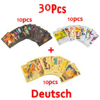 30-165pcs Gold Pokemon Colorful Card Set Black Vmax Vstar Sliver GX Box Pikachu Carta Charizard German French Spanish Game Cards