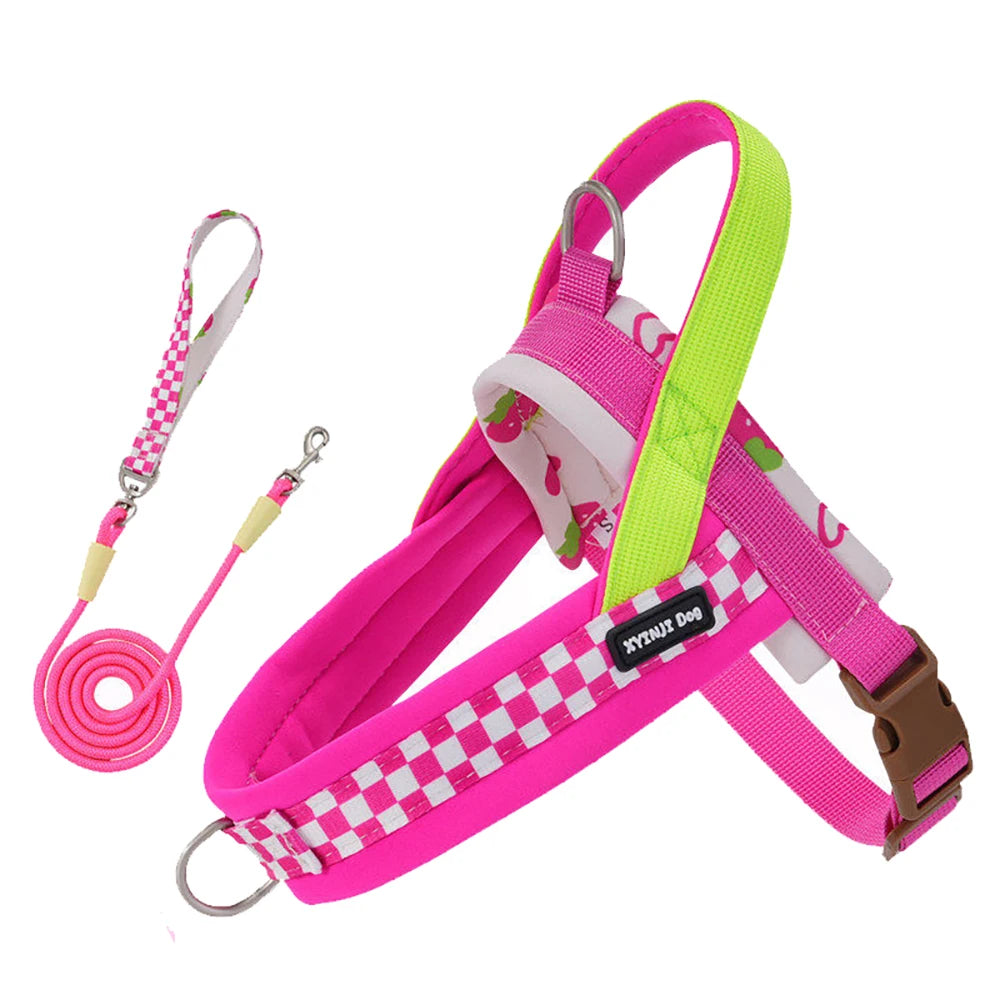 Small Dog Harness, Saddle Style No Pull Adjustable for  Puppy  Pet Chest for dog Breathable  Walking dog supplies s