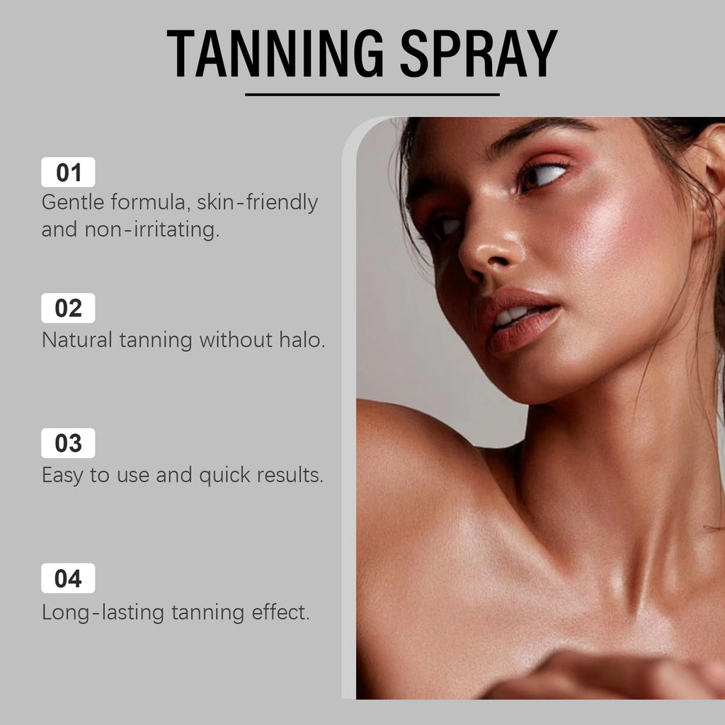 Enhancing Tan Spray Sunless Bronzing Accelerating Darkening Shiny Bronze Moisturizing Summer Beach Sunbathing Self Tanning Mist