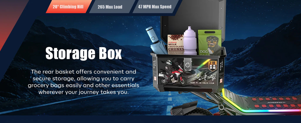 FREEBOY H10 E-Scooter Gift Toolbox 6000W Dual Motor 60V 28AH Battery Speed 75km/h 12" Tires Electric Scooter Hydraulic Braking