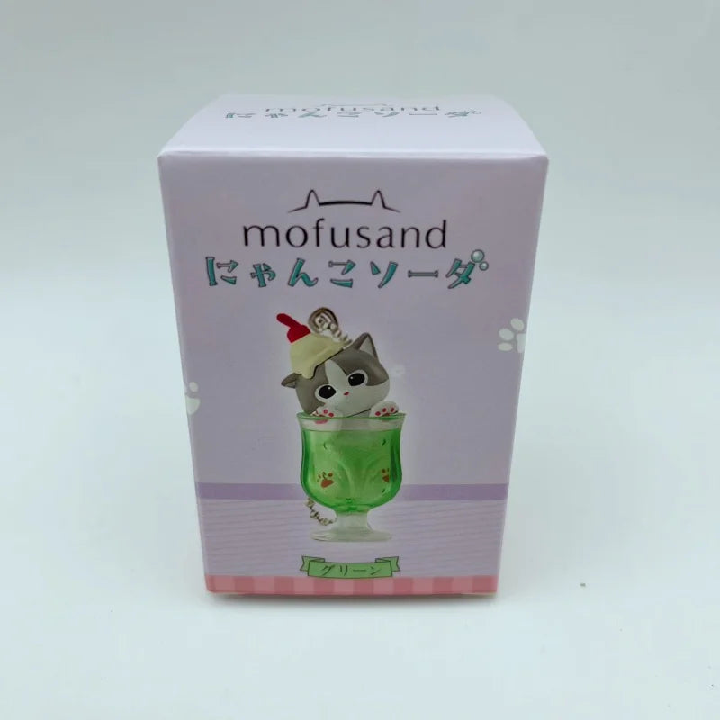 In Stock New Mofusand Cat Pudding Cold Drink Pendant Mini Figures Blind Box Anime Figures Ornaments Dolls Birthda Xmas Gifts Toy