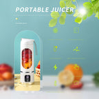 Portable Electric Juicer USB Charging Mini Wireless Juicer Bottle 450ml Cup Fruit Mixer Handheld Blender for Home Travel Office