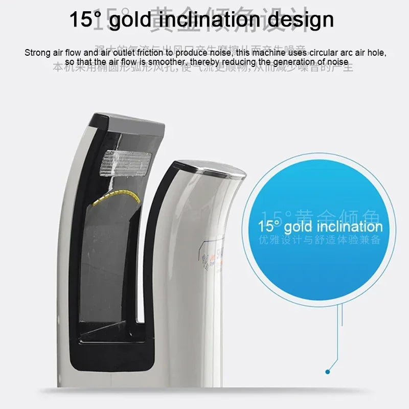Full New Hand Dryer Induction Hotel Restauran High Speed Jet-type Hand Drying Machine Double-sided hand dryer 220v
