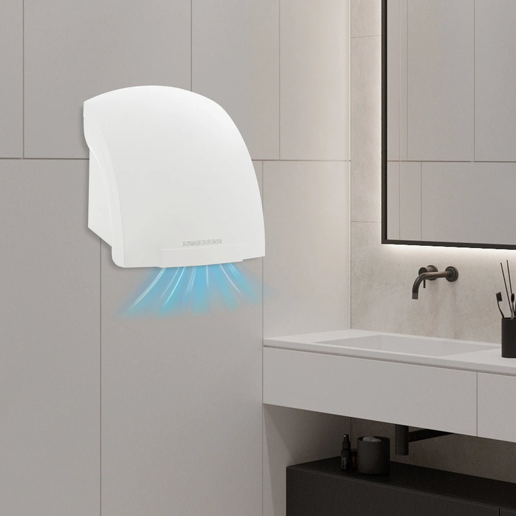 Electric Hand Dryer Compact Wall Mounted Automatic Air Hand Dryer with Infrared Sensor for Commercial Bathroom Hotel and Home