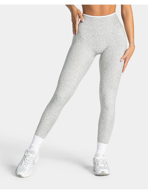 Teveo Tight-fitting Leopard-print Seamless Yoga Pants with Nude-skin High Elasticity Suitable for Fitness Running Pants