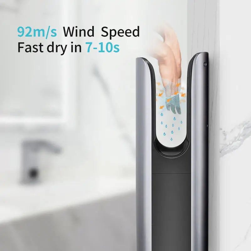 AIKE New Vertical Hand Dryer Slim, HEPA Filtered Jet Hand Dryer for Bathroom,110-220V,Model AK2065
