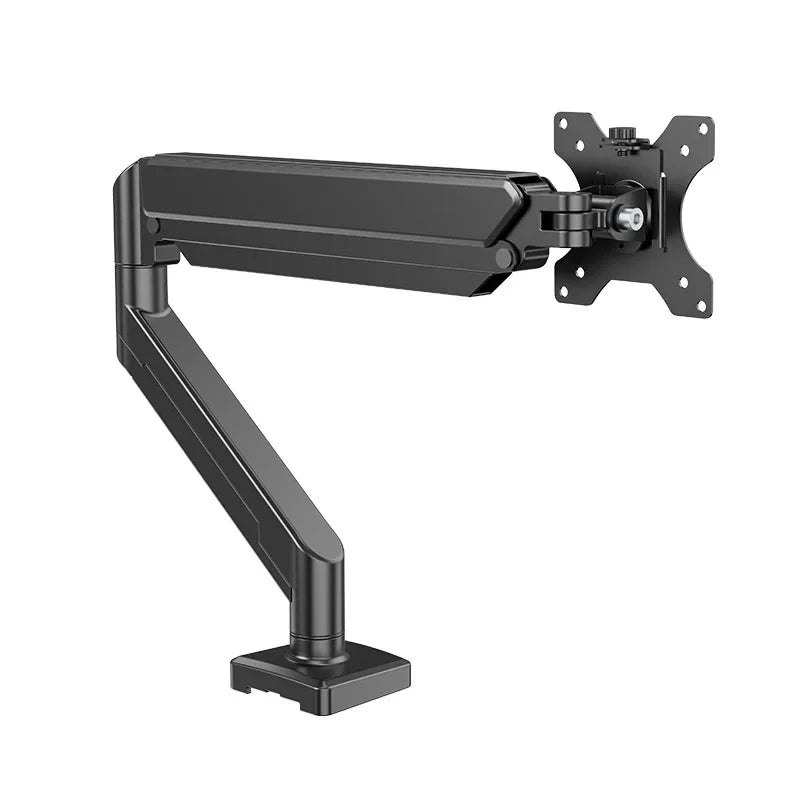 Single Monitor Mount for 13″–35″ Screens, Height Adjustable Monitor Arm with C-Clamp & Grommet Base, Home Office Monitor Stand