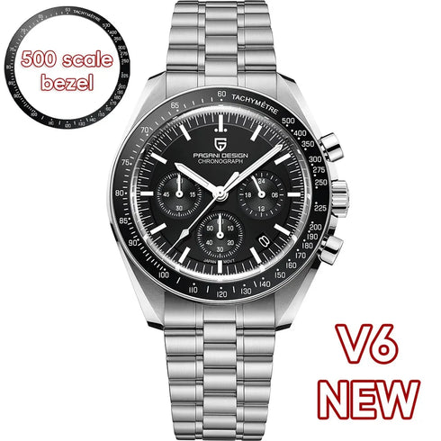 New PAGANI DESIGN Moon Men Watch Retro Luxury Quartz Watches For Men Stainless steel Sport waterproof Chronograph Man+With BOX