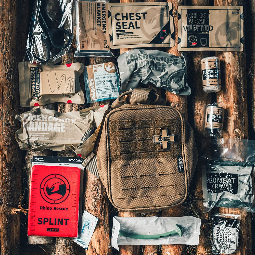 RHINO RESCUE-SE IFAK Trauma First Aid Kit,Tactical Medical Pouch for Car Home Travel Hiking and Camping,Emergency Survival Gear Main image