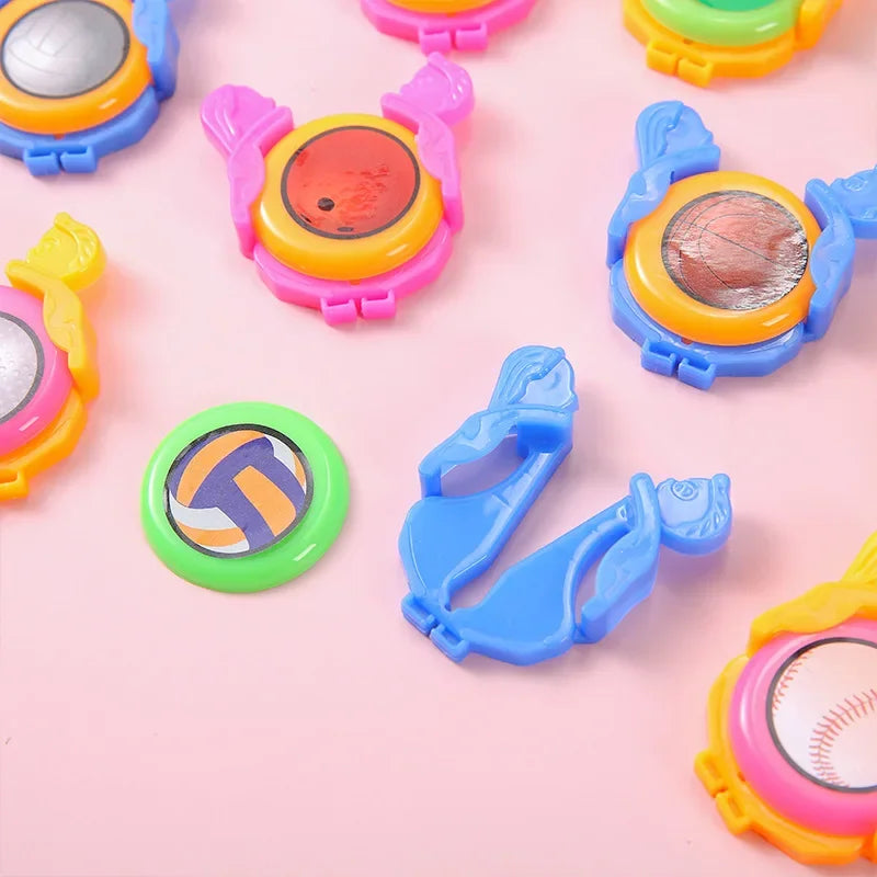 5/10pcs Mini Flying Saucer Handheld UFO Catapult Toy for Kids Birthday Party Favor Treat Guest Gifts School Board Game