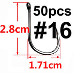 100/50/25 pcs Iseama Carp Fishing Hook Offset Circle Hook Single Fly Fishing Jig Hook Barbed sea Fishhook Tackle Accessories