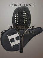 HOOWAN BLACKSHARK Beach Tennis Racket Carbon UD Graphite Rough Surface Soft White EVA Core Racket Beach Tennis 22MM