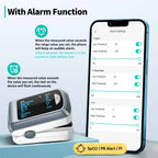 【Local Shipping】HealthTree Finger Pulse Oximeter Blood Oxygen Saturation SpO2 PI Oximetro Oxymeter Bluetooth APP Control