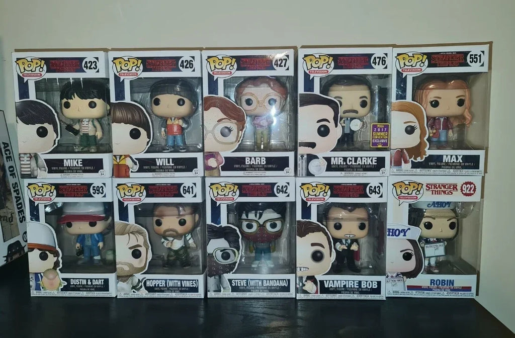 NEW!!! FUNKO POP Stranger Series #1462 Eddie #1250 Dustin Steve Robin Eleven Vinyl Action Figure Collection Models for Gifts