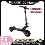 KuKirin G2 Master Electric Scooter 1000W*2 Dual Motor 52V 20.8Ah 60km/h Max Speed Front&Rear Disc Brake Hydraulic Shock Absorber