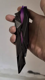 Tactical Shooter Foldable Butterfly Blade - 3D Engraved Collectible Toy Portable Melee Gear for Cosplay/Gaming Accessory Gifts