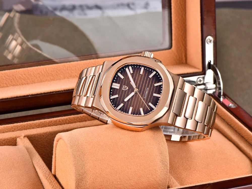 PAGANI DESIGN New Sporty Elegance Mechanical Watch Sapphire Seagull ST16 Movt Man watch Stainless Steel Luminous Men's Watches