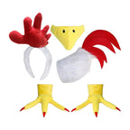 Chicken Costume Kit Eye Catching Novelty Dress up Photo Booth Props Cosplay for Thanksgiving Party Events Performances Pretend