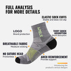 WRELS 1/2/3Pairs Merino Wool Socks Hiking Running Socks Breathable Cushion Sweat Wicking Warm Thermal Compression Wool Socks