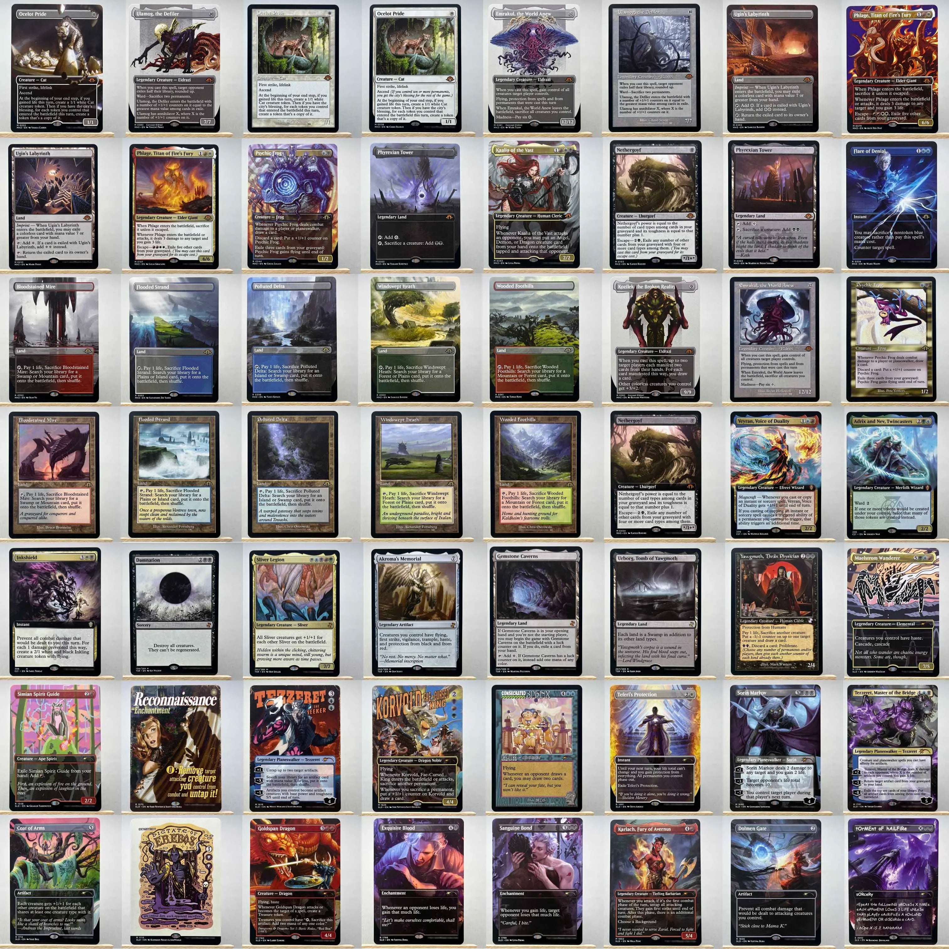 MH3 MH2 HOLO10-03 TCG magical Cards for Home Play Proxy fetch land Marsh Flats the Arid Mesa Misty Rainforest gathering