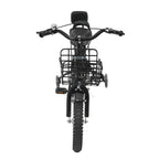 14" Kids Bike Adjustable Children's Bicycle Load 60kg w/Training Wheels+Basket+Backrest Rear Seat for 3-7 Year Old (White/Black)