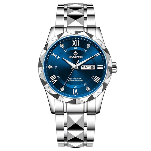 BANGWEI Elegant Luxury Quartz Woman Watch Fashion Classic Simple Stainless Clocks Auto Date Waterproof Diamond Ladies Wristwatch
