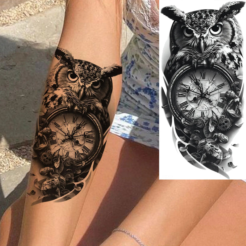 1 Sheet Cobra Snake Dragon Scorpion Temporary Tattoos For Men Women Waterproof Long Lasting Lion Tiger Wolf Fake Tattoo Stickers