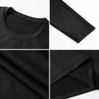 Plain Spring Mens Training Sport T-shirts Quick Dry Tight Long Sleeve Compression Shirt Sportswear Gym Clothing Fitness Shirts