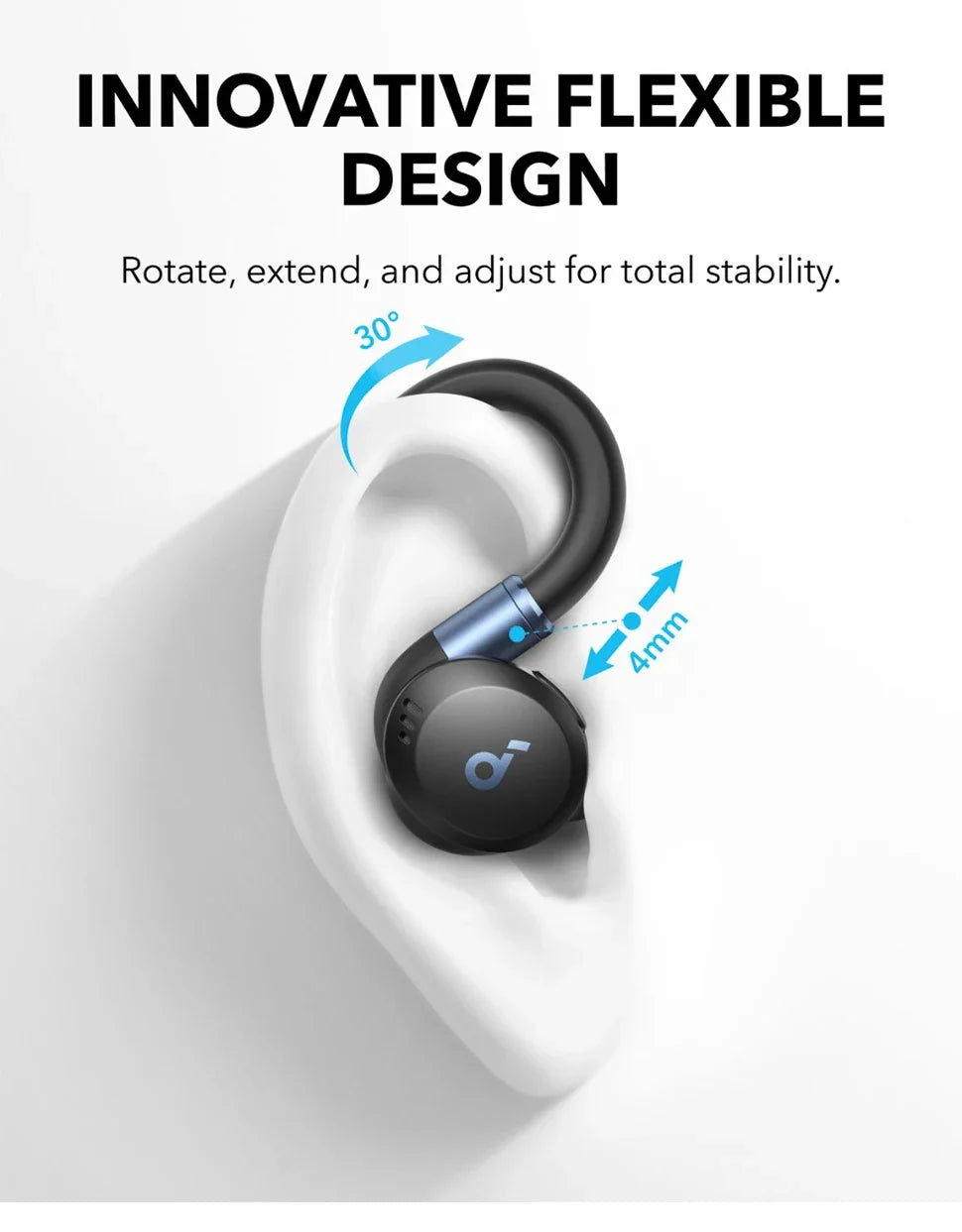 (EU stock)soundcore Anker Sport X20 Wireless Workout headphones Rotatable Extendable Ear Hooks Noise Cancelling