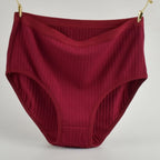 Soft High Waist Cotton Panties Underwear For Women Breathable Plus Size Woman Briefs Female Lingerie Underpants Panty Striped