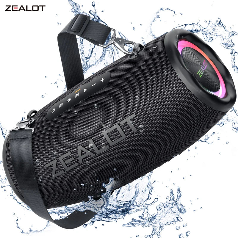 ZEALOT-S87 Outdoor Portable Wireless Bluetooth Speaker 80W High Volume Subwoofer Sound  Performace IPX6 Waterproof camping Main image