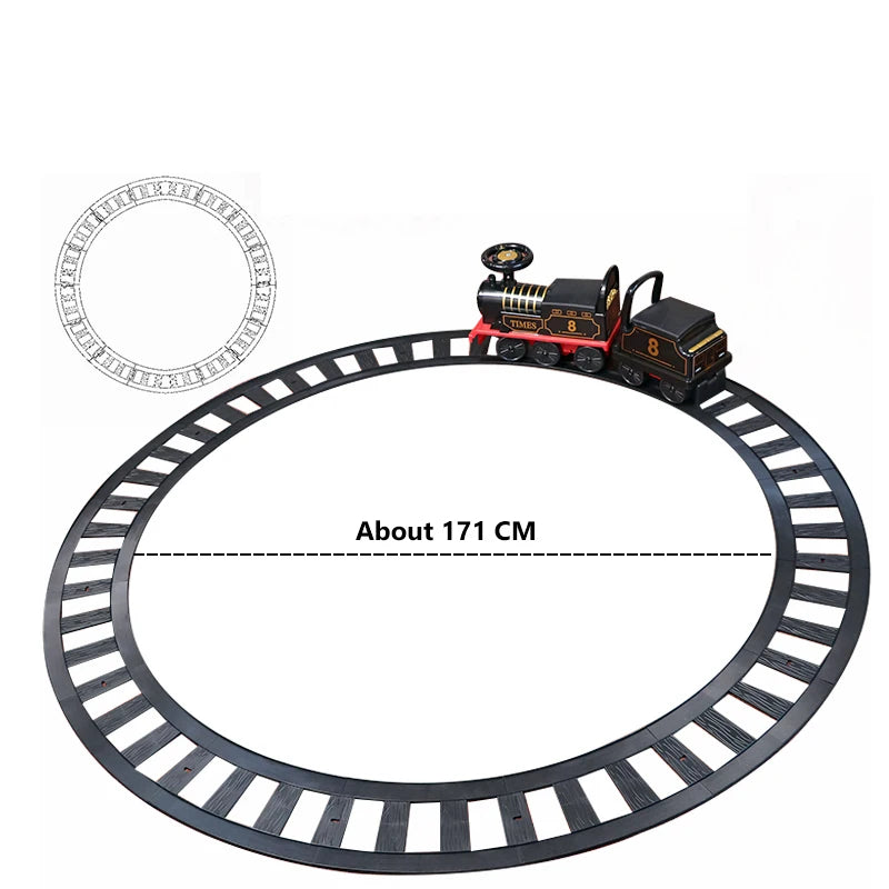 Kids Train Riding Toy Ailway Classical Electric Model Can Carry A Small Train Rail Car Children's Baby Walker Stroller Toys Boys