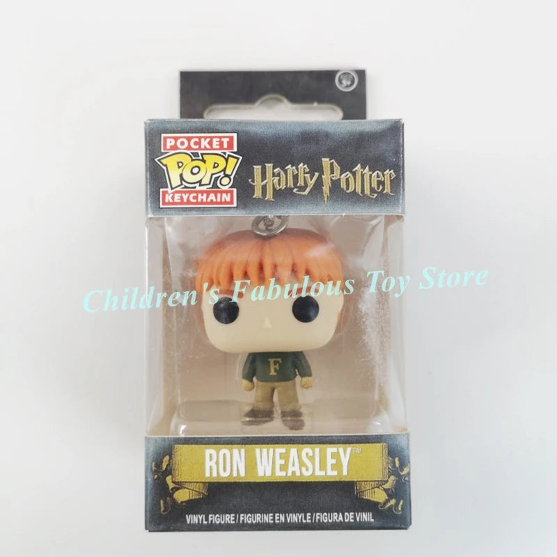 Funko Pocket Keychain Toy Hermione Granger Dobby Dumbledore Malfoy Ginny Ron Hedwig Snape Voldemort Luna Pocket Pop Key Ring Toy