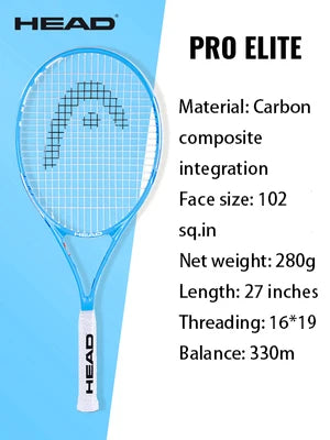 HEAD Carbon Composite Integration Tennis Racket For Beginners Men Women College Students Single Training Racquet