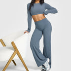 NCLAGEN Yoga Top With Built-in Bra Long-sleeve Women's Gym Clothes Backless Workout Tee High Elastic Breathable Fitness Shirt