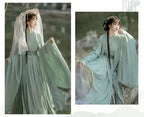 China Traditional Hanfu Women Evening Dresses Elegant Fairy Skirt Loose Big Sleeves Elegant Dress Banquet Dance Clothes Spring