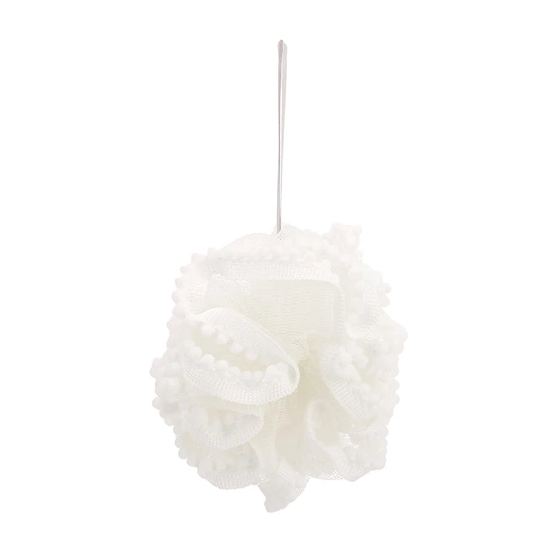 Soft Mesh Bath Sponge Balls Skin Cleaning Brush Shower Puff Body Cleaner Exfoliating Scrubbers Bath Flower Bathing Accessories
