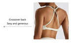 Hearuisavy Summer Scrunch Sports Bra Gym Top Women Running Back Cross Top Sportswear Yoga Underwear Fitness Workout Yoga Clothes