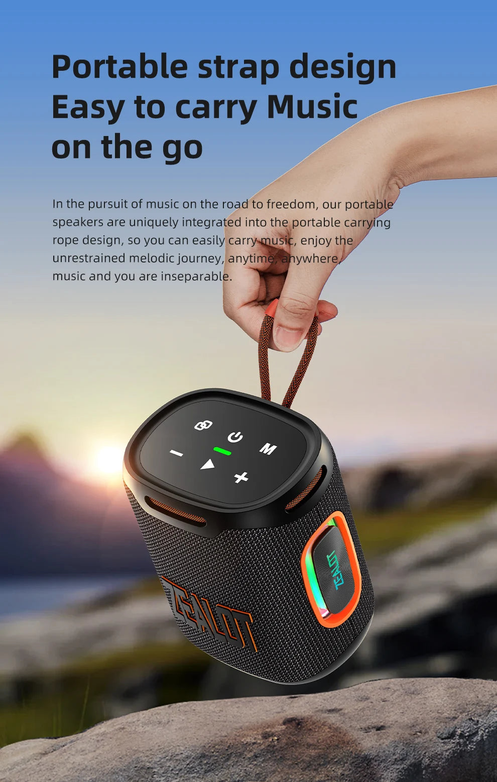S122 25W Wireless Bluetooth Speaker Outdoor Portable Mini Waterproof Speaker with Light 6000mAh Battery Bass Boost for Outdoor